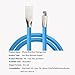 iPhone Cable,HOC(TM)Zinc Alloy Rhombus Tangle-Free iPhone Lightning Charging Cable,Syncing Data and Charging Cord Wire for Apple iPhone6,6s plus,SE,iPad Mini,2Pack 6ft(Blue)
