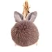 URSFUR Artificial Rabbit Fur Ball Keychain Ear Pompom Phone Bag Charm Pendant