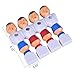 Hotusi 4Pcs Rod Foosball Soccer Table Football Men Player Replacement Parts(Red+Blue)