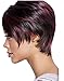 Deifor Women Fashionable Short Straight Two Tone Wine Mix Black Wigs for Cosplay Party Daily Use