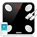 Triomph Smart Scale, Body Fat Scale with iOS and Android App Digital Bathroom Scale for Weight, Body Fat, Water, Muscle, BMI, Bone Mass Black