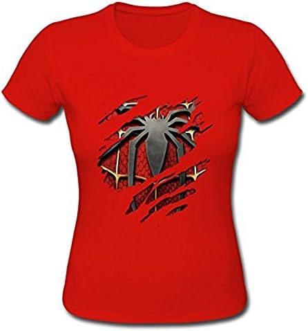 Custom Spider-Man Logo Teen Girl's Cotton Tee Shirt