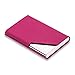 Business Name Card Holder Luxury PU Leather & Stainless Steel Multi Card Case,Business Name Card Holder Wallet Credit card ID Case / Holder For Men & Women - Keep Your Business Cards Clean (Rose red)