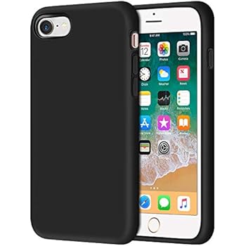 iPhone 8 Case, Anuck Non-Slip Liquid Silicone Gel Rubber Bumper Case with Soft Microfiber Lining Cushion Hard Shell Shockproof Full-Body Protective Case Cover for Apple iPhone 7/8 4.7