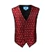 Epoint EGC1B08D-L Red Black Paisley Best For Birthday Waistcoat Woven Microfiber Online Shopping For Mens Large Vest