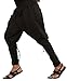 Men's Women's Harem Pants – 100% Cotton Samurai Style, Baggy Wide-Leg, Elastic Waist, 2 Pockets – Casual Yoga Lounge Wear Black