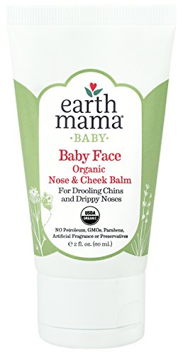 Baby Face Organic Nose & Cheek Balm for Dry Skin by Earth Mama | Safe Petroleum Jelly Alternative, 2-Fluid Ounce