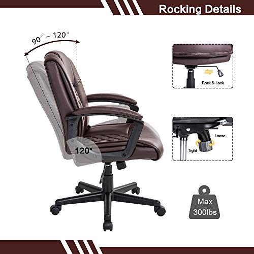 Qulomvs Ergonomic Office Desk Chair with Wheels Back Support Computer