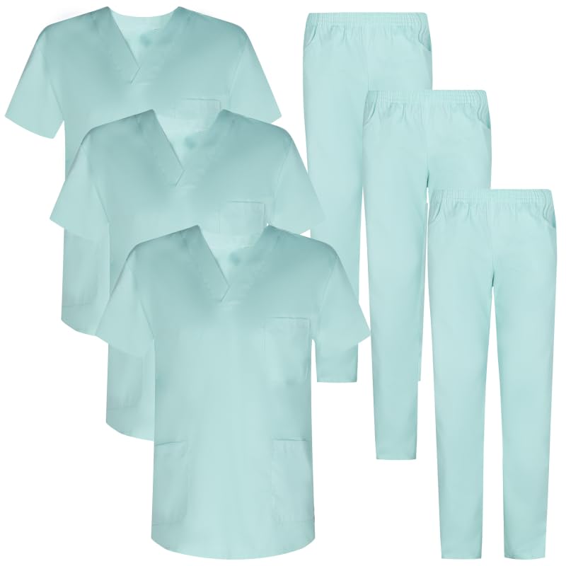 MISEMIYA Pack 3 Pcs-Uniformes Sanitarios Uni Mz-3-817-8312 3er Gesundheits, türkis, S