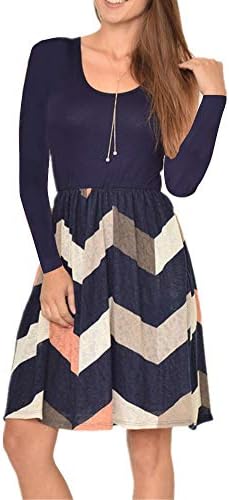 Poulax Women Casual Sleeveless Striped Print Swing Mini T Shirt Tank Dress