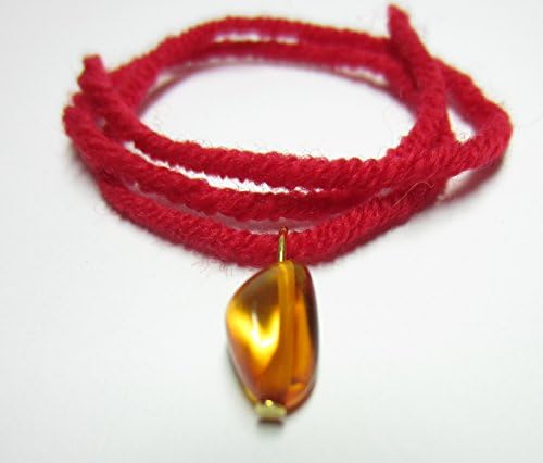 Red String Bracelet Kabbalah with Natural Baltic Amber Original Wrist 100% Wool - Protection Against Evil Eye for Women from Rachel's Tomb Israel - LIMITED TIME OFFER