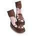 Mocc Ons Clever Little Slipper Socks That Keep Toes Warm! Cowboy Pink 6-12M