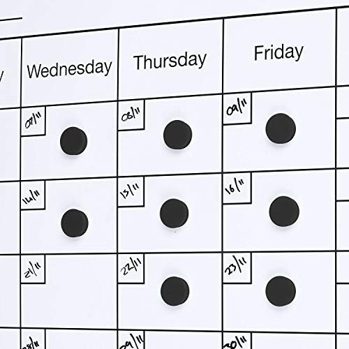 Scribble MAG25mm/20/B Whiteboard & Fridge Magnets - Black 25mm (Pack of 20)