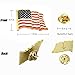 24 Pack American Flag Lapel Pins -USA Metal Enamel Waving Flag Pins US Patriotic Badge