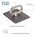YOSH YSRING005 Universal Cellphone/Tablet Ring Holder/Stand/Stent/Bracket, Compatible with Apple iPhone/iPad, Samsung Galaxy Free Car/Wall Mount Anti-Drop and Anti-Theft Clasp – Dark Grey