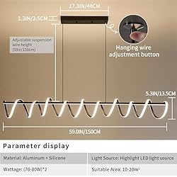 Modern Design Dimmable Desk Linear Pendant