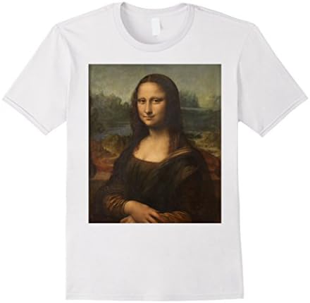 Men's Mona Lisa by Leonardo T Shirt Small White