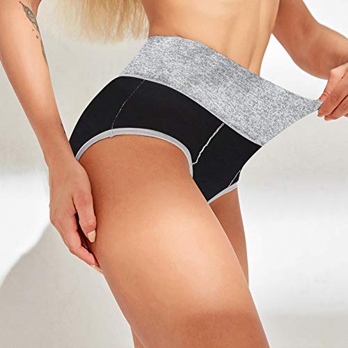 Clacce Unterhosen Damen Hohe Taille Baumwolle Unterwäsche Taillenslip Frauen Slips Mehrpack Unterwäsche 5er Pack Slip Miederhose Atmungsaktive