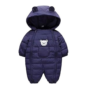 Simplee kids Onesie Baby Romper Peuter Warm Outwear Winterjas Dubbele Rits Baby Hooded Snowsuit voor 3-24 maanden
