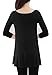 Taydey Womens 3 4 Sleeve Round Neck Tunic Tops