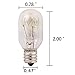 Venhoo 15 Watt Himalayan Salt Lamp Light Bulbs Long Lasting E12 Socket Replacement Incandescent Candelabra Bulbs for Night Lights-14Pack