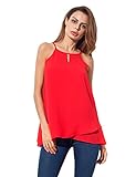Kaigenina Womens Chiffon Tank Tops Flowy Casual Halter Loose Sleeveless Shirts
