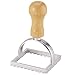 Fantes Ravioli Maker Stamp Set, Square Stamp with Wooden Handle and Fluted Edge, 2.75-Inch, The Italian Market Original since 1906