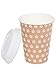 The #1 Most Stylish Disposable Paper Coffee Cups by Little Beans - 100 pack Insulated Hot Cup To Go - Quantity 100 Cups & 100 Secure Lids - Best Quality Guaranteed - 12 ounce size