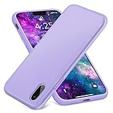 AOWIN Silicone Case for iPhone X iPhone Xs Case, Thicken Liquid Silicone Shockproof Protective Case Cover for Apple X/Xs 5.8 Inches (Purple)