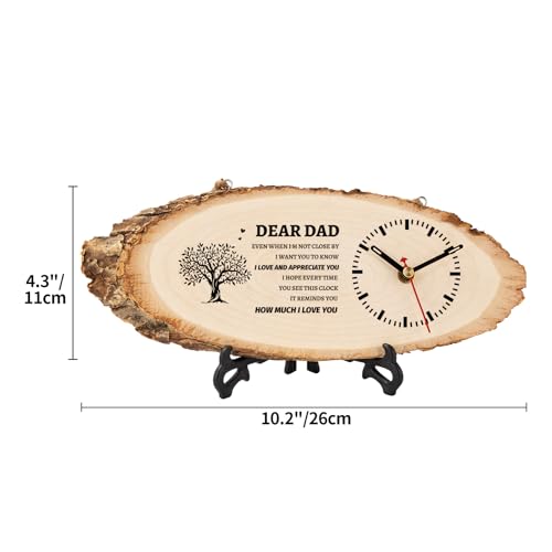 BeauGift Dad Gifts for Fathers Day from Daughter Son, Dad Birthday Gifts for Daddy, Wooden Clock Birthday Gift Idea for Father, Fathers Day Present from Child to My Daddy