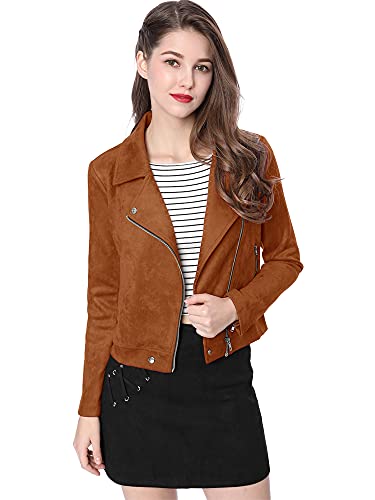Allegra K Women's Faux Suede Jacket