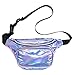 Holographic Fanny Pack,iSPECLE Neon Belt Bag for Festival Party Women Men