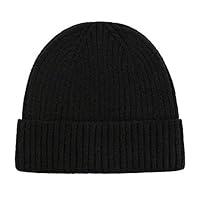 ANSLYQA Beanie Hat Men Women Winter Warm Slouchy Thick Soft Skull Knit Cap (Black)