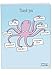 NobleWorks - Jumbo Thank You Card with Envelope (8.5 x 11 Inch), Animal Notecard, Thankful Friend - Octopus - Big Thank You J4013TYG