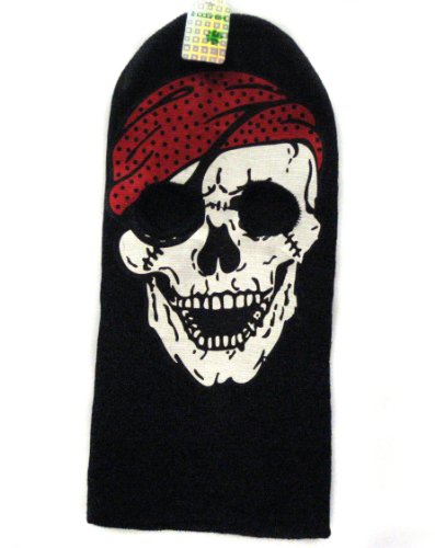 Red Bandana Pirate Ski Mask Gothic Beanie Hat