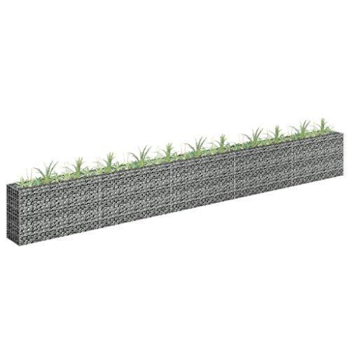 Festnight Gabionen Pflanzgefäß Hochbeet Steingabionen Wand Mauer Blumentopf Drahtkorb Pflanzkasten Gabionenkorb… – Bild 6