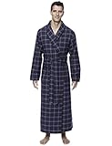 Noble Mount Men’s Premium Cotton Flannel Long Robe image large Noble Mount Men’s Premium Cotton Flannel Long Robe image large