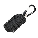 Gonex 550 Paracord Survival Bracelet Grenade Keychain Emergency Survival Kit with Carabiner, Eye Knife, Fire Starter, Fishing Tool for Camping, Hiking, Hunting, Travel