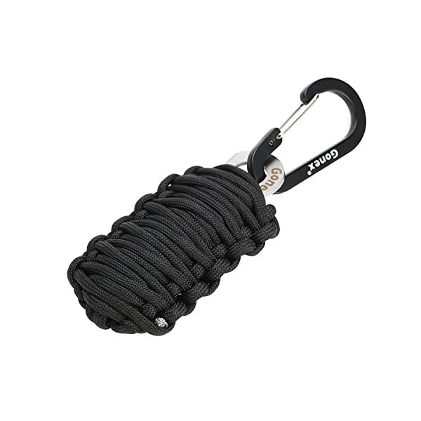 Gonex-Survival-Grenade-Keychain-Emergency-Survival-Kit-550-Paracord-Grenade-with-Carabiner-Eye-Knife-Fire-Starter-Fishing-Tool-for-Camping-Hiking-Hunting-Travel