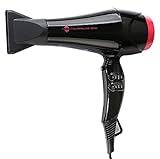 Jinri 1875 Watt Professional Negative Ionic Blow Dryer with 2 Speed and 3 Heat Settings Cool Shot Button Hair Dryer ,Black