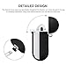 amasing AirPods Case 7 in 1 for Airpods 1&2 Accessories Kits Protective Silicone Cover for Airpod Gen1 2 (Front Led Visible) with 2 Ear Hook /2 Staps/1 Clips Tips Grips/1 Zipper Box Black