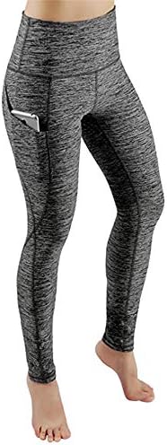 Women's Gym Leggings with Pockets Yoga Pants Cutout Workout Running Power Skinny Gym Capri Tights Trousers