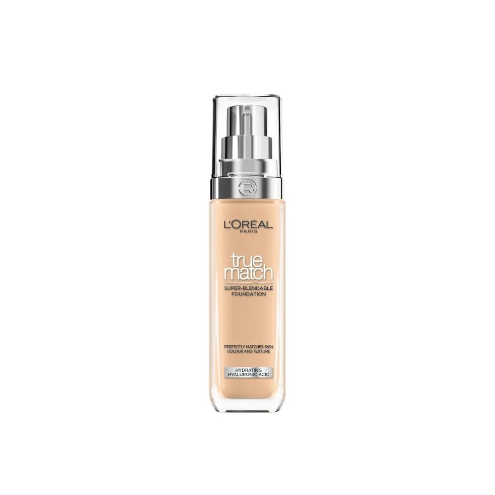 L'Oreal Paris Foundation True Match Liquid Foundation 3W with Hyaluronic Acid & SPF 16 30ml