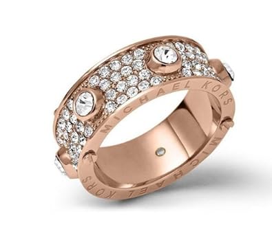michael kors pave rose gold ring