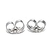 Left Coast S925 Sterling Silver Elastic Back Earring Backing 20pcs Small Ear Nuts Replacement