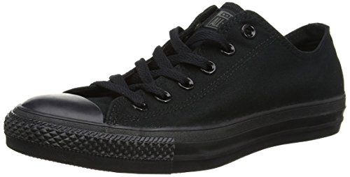 Converse Unisex Chuck Taylor All Star Low Top Black Monochrome Sneakers - 10 B(M) US Women / 8 D(M) US Men