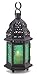 Accent Plus Gifts & Decor Green Glass Moroccan Candle Holder Hanging Lantern