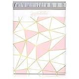 Pack It Chic - 10X13 (100 Pack) Mosaic Triangle Poly Mailer Envelope Plastic Custom Mailing & Shipping Bags - Self Seal (More Designs Available)