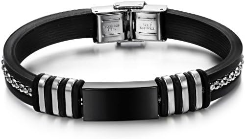 Brand New Titanium with Silicon Wrist Band Energy Bracelet Sporting Style Anti-fatigue and Pain Relief in a Gift Box