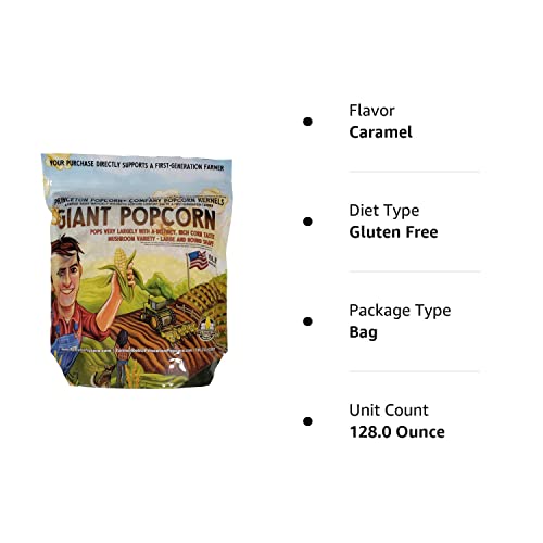 Mushroom Popcorn Kernels by Princeton Popcorn Farm Grown, Non GMO